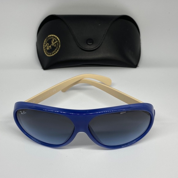 Ray-Ban Aviator Sunglasses- Blue w/ blue lenses. - Picture 5 of 5